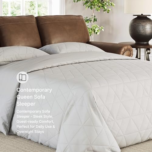 Image of Signature Design by Ashley Chatterton Queen Sleeper Sofa Bed, Earth Brown