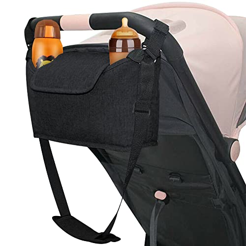 Grande Capacité Landau Poussette Organisateur Momie Poussette Sac Buggy Tasse Porte-Bouteille Étanche Universel Bébé Poussette Sac avec Bandoulière Réglable pour Bébé Fournitures De Plein Air Cover
