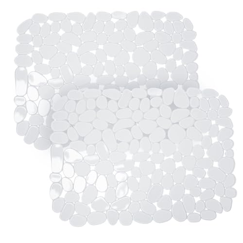 Paquete de 2 alfombrillas protectoras para fregadero de cocina, 40 x 30 cm