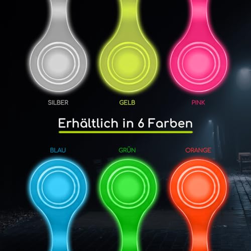 smartday Magnetische Reflektoren Gelb (4er Set) - Reflektoren Clip Anhänger für Kinder, Schulranzen, Kleidung, Kinderwagen & Hunde I Reflektor, Leuchtanhänger Hund