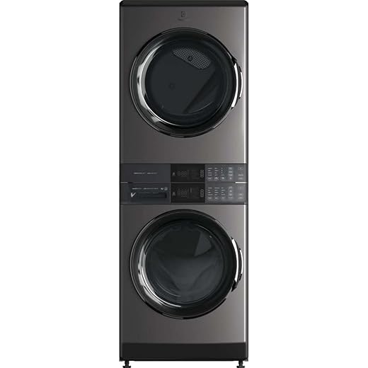 Electrolux 27 Inch Electric Stacked Laundry Center with 4.5 cu. ft. Washer and 8 cu. ft. Electric Dryer and Reversible Doors (Two Outlets Required): Titanium