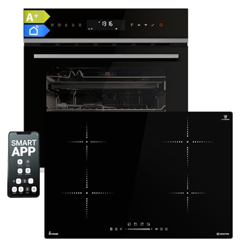 Cuisinière: 60cm Four encastrable EB8317HC + 77cm Plaque Induction IH87704RL | Rôtisserie | Fonction pizza | Gril | Circulation de l'air | Air chaud | Timer automatique | SET8317HCIH877RL