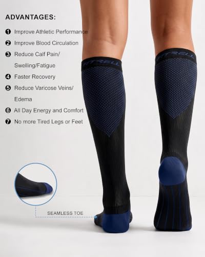 Image of FITRELL 3 Pairs Compression Socks for Women and Men 20-30mmHg-Circulation Support Socks