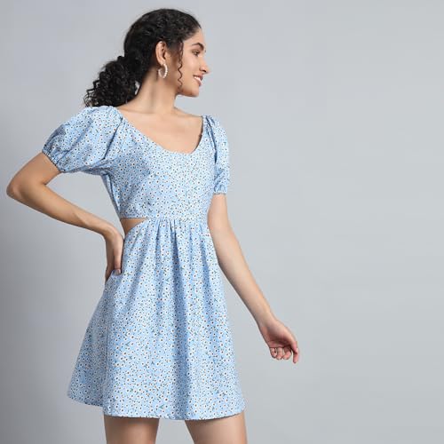 Image of Mehrang Fashion Western Dress || Stretchable Solid Sleeveles Frill Dress for Women || Western Dresses for Women || Dress for Women|| Summer Short Dresses for Women
