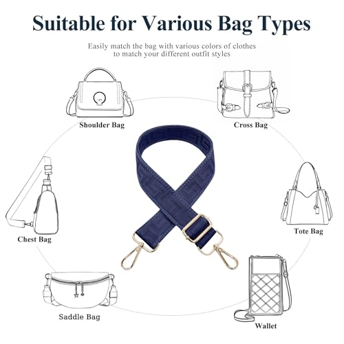 Image of Long Keeper Purse Strap Wide 3.8cm Shoulder Strap Crossbody Bag Strap Replacement Adjustable Guitar Straps for Women Handbags