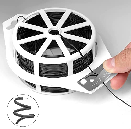 Dokumaru Twist Ties 656 Feet Plastic Plant With Cutter,Black Garden Plants Ties Multi-Use For Secure Vines Upgraded Garden Ties Plant Support Gardening And Home And Office Use (Black) #TOP1