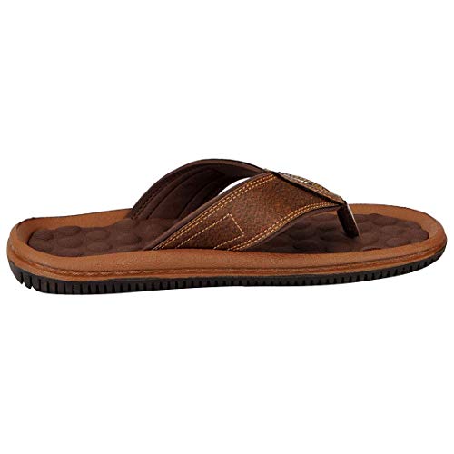 Image of Bata Men's Synthetic Slip On Slippers (Brown, numeric 6)