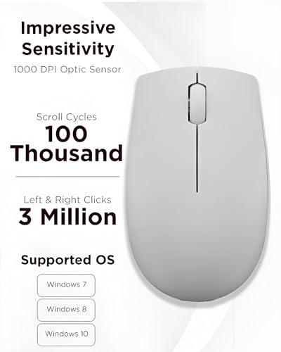 Lenovo 300 Wireless Compact Mouse|Arctic Grey