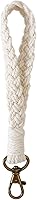 XGALBLA Boho Macrame Wristlet Keychain - Handmade Soft Cotton Bracelet Lanyard for Keys, Purse Holder Women Gift