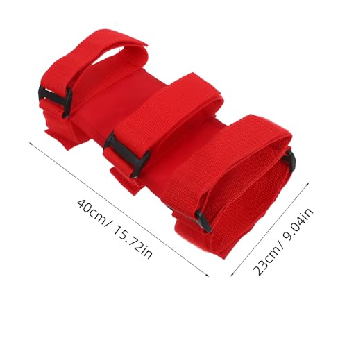 Soporte para extintor ibasenice contra vibraciones en el coche con banda de nylon rojo 2
