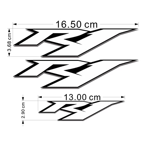 Itobest Decal Sticker R1 Fairing Decal Compatible With Y-Amaha Yzf R1 Stickers Decals/Y-Amaha Yzf R1 Vinyl Decal 6.5''X1.45''/ R1 Decal Front Upper Nose Fairing 5.1''X1.15'' (Silvery White) #TOP1