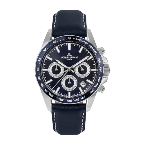 Chronographe Jacques Lemans Liverpool 1-1877C pour homme avec fond vissé étanche