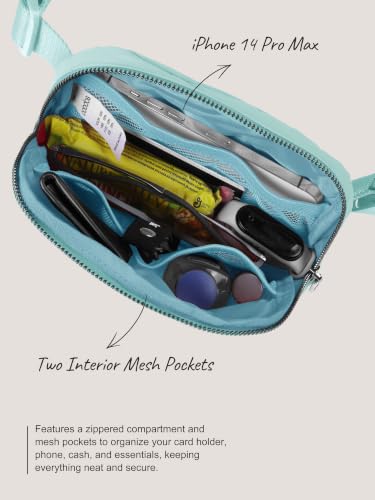 Image of ODODOS Unisex Mini Belt Bag with Adjustable Strap Small Fanny Pack for Workout Running Traveling Hiking, Icing Blue