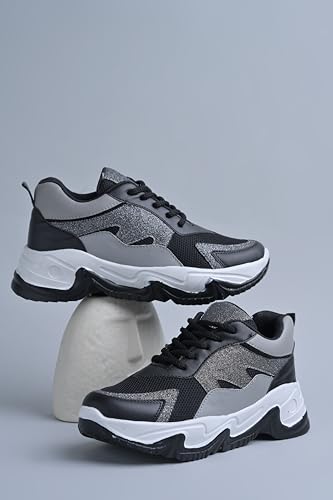Image of JM LOOKS Women's Chunky Sneakers Casual Shoes Stylish, Durable, and Perfect for Any Occasion