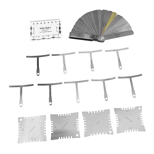 HONITANO ギター修理メンテナンスツールキット 耐久性 ギター用測定器具 弦高ゲージ付き アコースティック エレキ両対応 愛好家向け