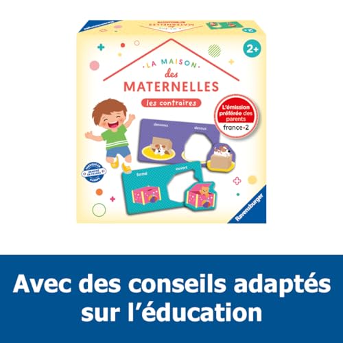 Ravensburger - Jeu Educatif - Les Contraires - La Maison des Maternelles - Un Premier Jeu éducatif mêlant Observation et Association - A partir de 2 Ans - 22498