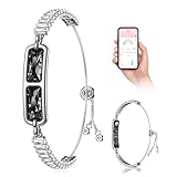 Govllfoz Smart Gem Armband für Damen – Luxusdesign mit farbigen Diamanten, 24/7 Herzfrequenz-/Blutsauerstoff-/Schlafmonitor, Mehrere Sportmodi, Lange Akkulaufzeit, Fitness-Tracker für iOS/Android