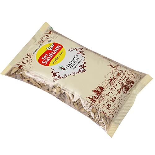 Image of Sri Sauham 100% Natural Roasted Sunflower Seeds - 200 Gram | Preservative-Free & Edible Surajmukhi Ke Beej | Protein-Rich Vegan Diet Food | High Fibre Nuts for Eating & Cooking | Healthy Source of Iron