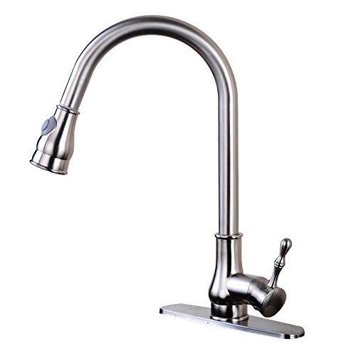 Robinet de cuisine galvanoplastie haut de gamme avec mitigeur eau chaude et froide