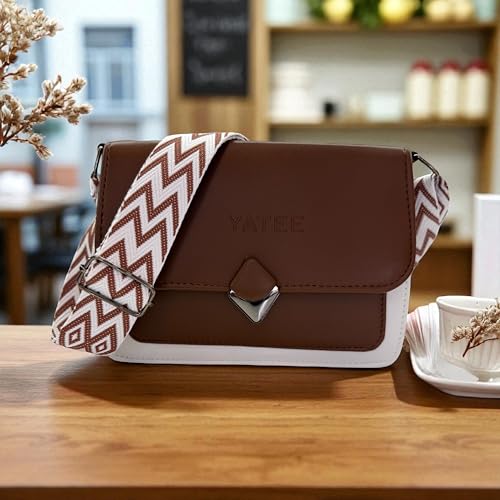 Image of YATEE Stylish Crossbody Sling Bag for women & Girls - Premium PU Leather Shoulder Purse with Adjustable Strap, Black Casual shoulder Bag for Office, Travel & Daily Use.