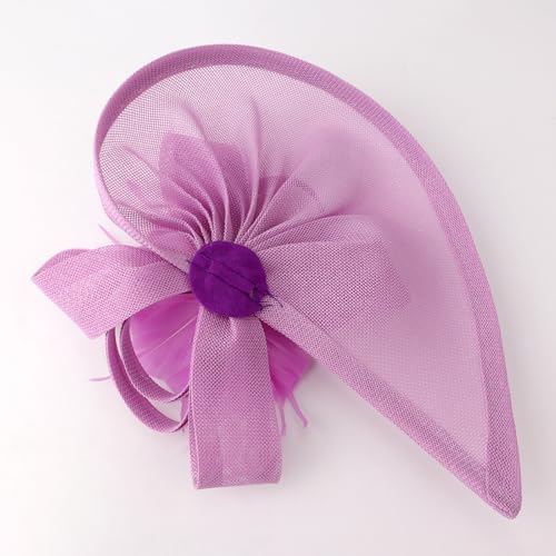 Image of DRESHOW Women Fascinator Hats Tea Party Hat Vintage Pillbox Hat Headband for Cocktail