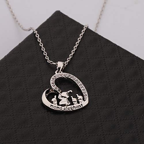 BNQL Mama Elephant Necklace Mother Daughter Jewelry for Mom4