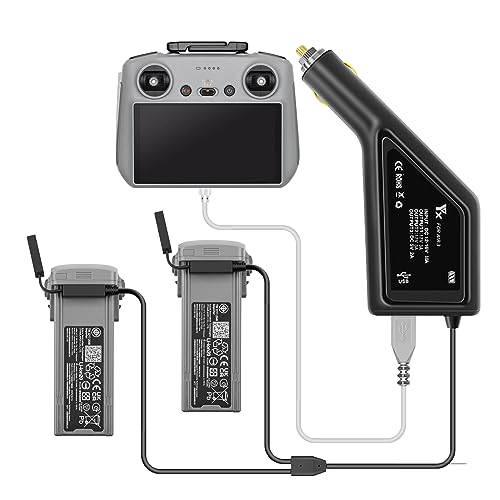 Chargeur de voiture DJI Air 3 hub de charge 12V, adaptateur batterie Hanatora drone