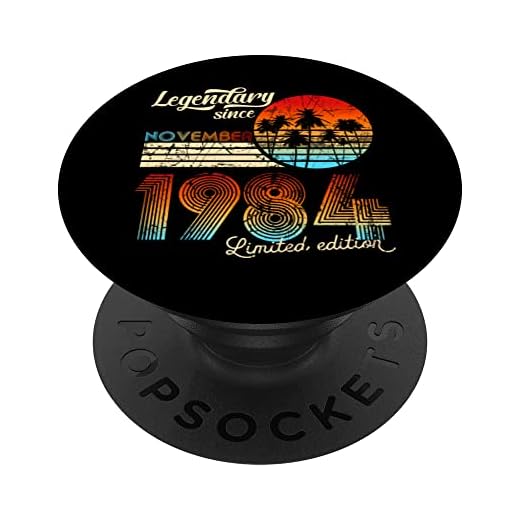 40. Legendario De Cumpleaños Desde Noviembre De 1984 Regalo. PopSockets PopGrip Intercambiable