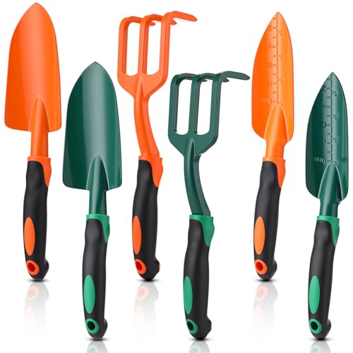 Yaocom 6 Pcs Colorful Garden Tools Set Heavy Duty Gardening Tools Set Include...