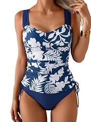 Navy Blue Leaf Print