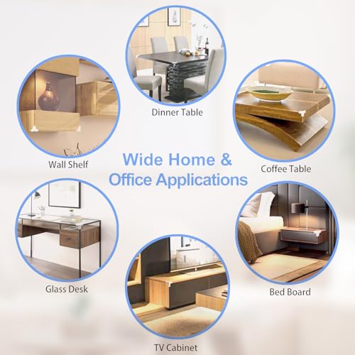 Image of GLUN Silicon Table Corner Protector, Pack of 2 (8 Pieces) Transparent, Protector Table Corner from Unwanted Bruise