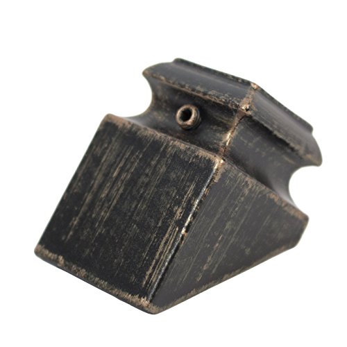 Iron Baluster Shoes - Slant Shoes with Screw - for Use with 1/2" Square Balusters - Set of 10 (Oil-Rubbed Bronze)