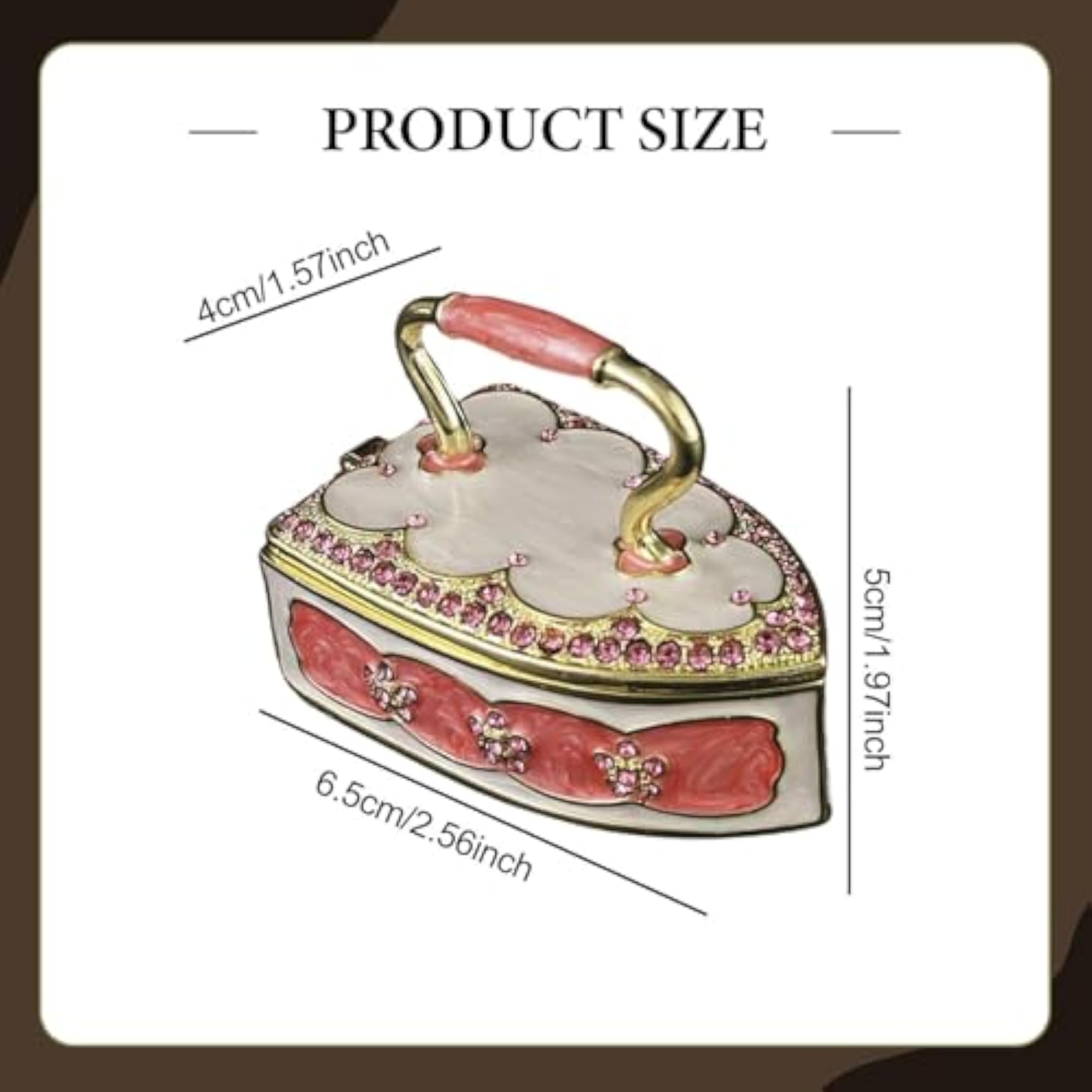 Enameled Trinket Box Decor Sturdy Birthday Present