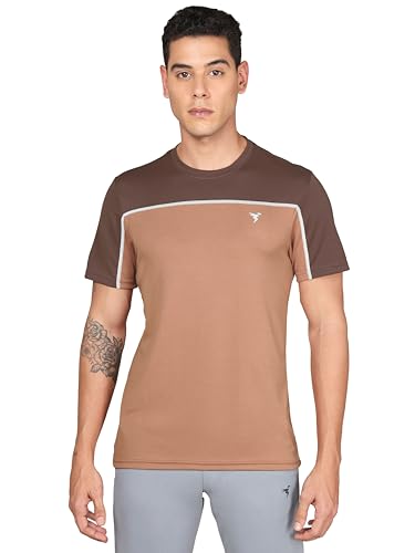 Image of TECHNOSPORT Men's Polyester Slim Fit Active T-Shirt - (MTP706 P) Pack of 1