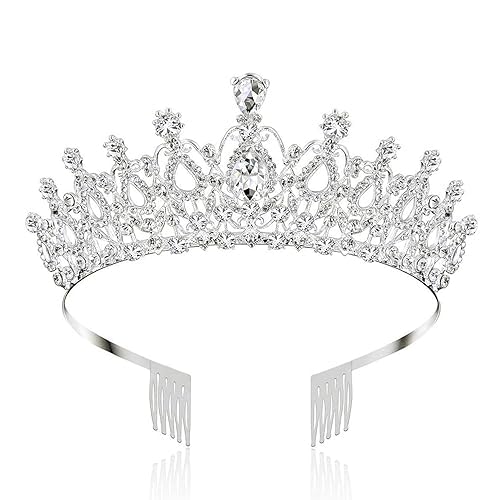 ROMORO Crystal Tiara and Crown for Women Stylish Headband Crowns with Comb Tiaras for Girls Kids Queen Princess Wedding Bridal Birthday Gift Hair Accessories (B0D9W8J46J) Amazon Price History, Amazon Price Tracker