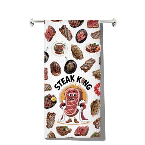 Torchon de cuisine Steak King pour en finir avec la vaisselle mal séchée