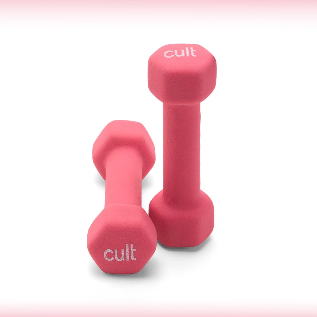 Cult Neoprene Dumbbell Ideal for Home Workout Strength Training for Men & Women Pack of 2 Fixed Weight Dumbbell (1 kg) Pink-image-46
