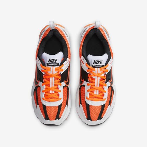 Nike Vomero 5 Big Kids' Shoes (HF6998-800, Total Orange/White/Metallic Platinum/Black) Size 4.54