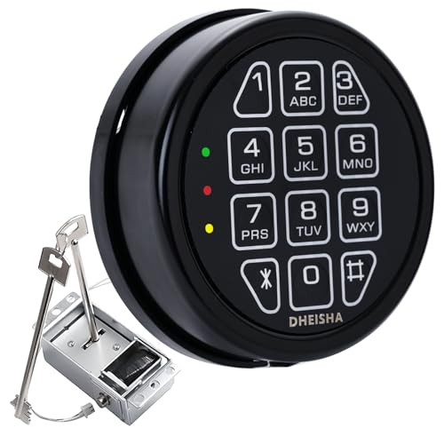DHEISHA Gun Safe Replacement Lock with 2 Backup Keys Black Safe Keypad Lock