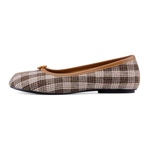 Image of Tabi Shoes Women Split Toe Shoes Wide Width Ballet Flats Comfort Casual Work Shoes for Women Office