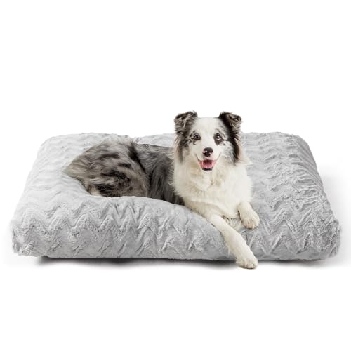 EHEYCIGA Washable Large Dog Bed for Crate 35x23 Inch, Reversible Kennel Pad for Dogs Weight Up to...