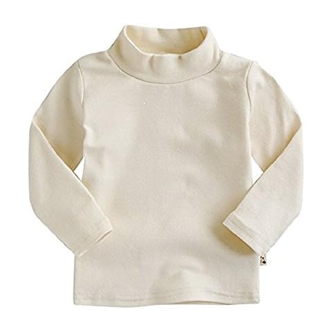 Agibaby Boys & Girls Infant & Toddler Long Sleeve Turtleneck T-Shirt- Medium Pink Cover