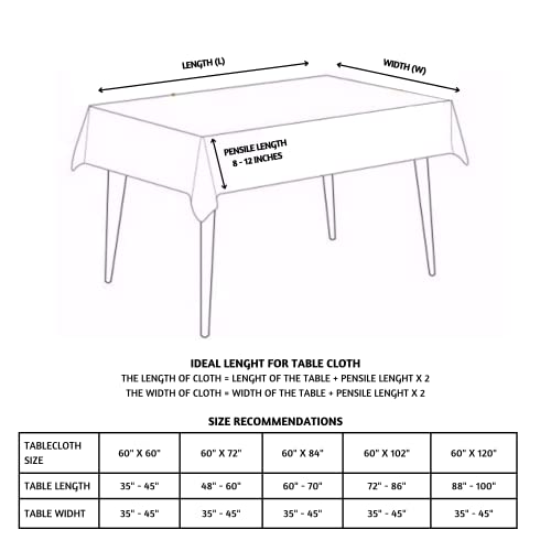 Folkulture Table Cloth 60" X 102", 100% Cotton Rectangular Tablecloth For Home Decor, White Modern Tablecloth Or Outdoor Farmhouse Table Cover For Kitchen Decor (Dancing Check - Tan) #TOP6