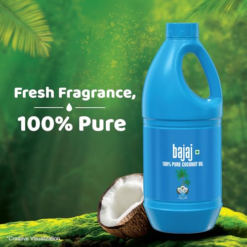 Image of Bajaj 100% Pure Coconut Oil 900ml | Made with Premium Grade 1 Quality Coconuts