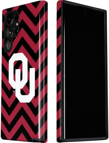 Skinit Pro Phone Case Compatible with Galaxy S22 Ultra - Officially Licensed University of Oklahoma Sooners Chevron Design