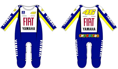 Valentino Rossi Baby Overall Yamaha Heritage,Kid,Royal Blue,24M