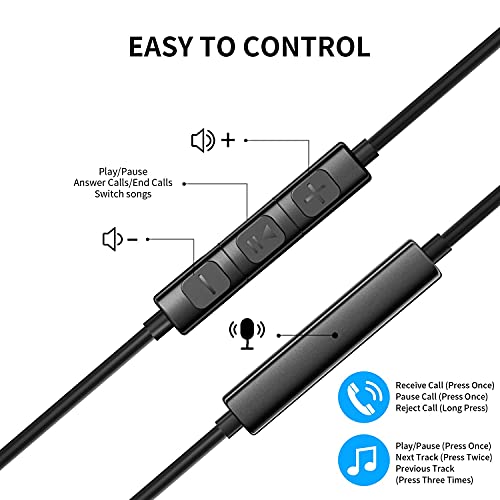 Usb Type C Earphones Stereo In Ear Earbuds Headphones With Microphone Noise Cancelling Wired Earbuds With Mic And Volume Control Compatible With Google Pixel 2/Xl, Xiaomi, Huawei And More #TOP3