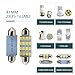 Zosgrew 42 PCS Car LED Lights Interior Kit, T10 31 mm 36 mm 41 mm Reading Light License Plate Light, Plug and Play Wide Angle Ultra-bright LED Interior Lights, Universal Car Lights Interior (White)