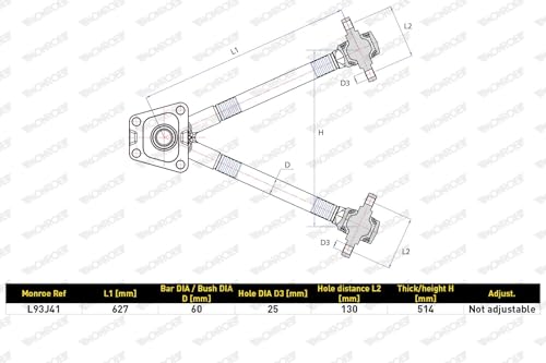 MONROE TRACK CONTROL ARM | L93J41 | OE MATCHING JAKOŚĆ | STABLE STEERING I BEZPIECZEŃSTWO