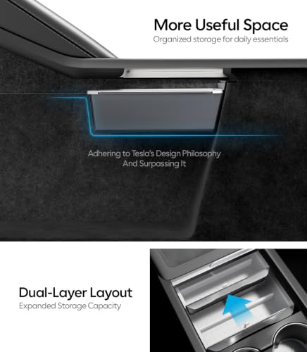 Image of Wigoo for 2026 Tesla Model Y /3 /YL Accessories Console Organizer 4PCS White